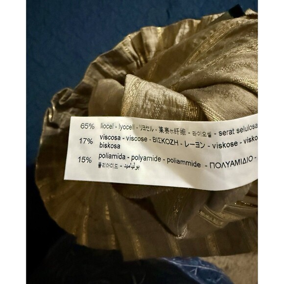 Zara High Rise Size Small Striped Paper Bag Waist Shorts Women's - Picture 7 of 8